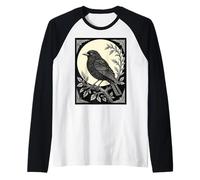 Raven of the Moonlit Crest Raglan Baseball Tee