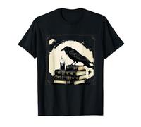 Raven on Books “Bibliomancer” Gothic Illustration T-Shirt