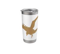 Raven or Crow in Flight Silhouette Stainless Steel Insulated Tumbler