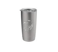 Raven Portrait Black and White Bird Lover Stainless Steel Insulated Tumbler