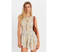 Raven Printed Mini Dress at Free People in Purple Ash Combo, Size: Large - female
