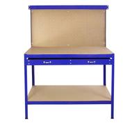 Raven Q-Rax 3' 11" x 1' 11" Not Applicable Workbench with Pegboard, Drawer & Light - Classic