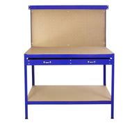 Raven Q-Rax 3' 11" x 1' 11" Not Applicable Workbench with Pegboard, Drawer & Light - Classic