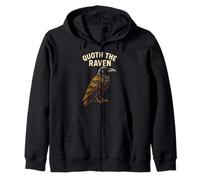 Raven Quoth The Dark Academia Womens Night Zip Hoodie
