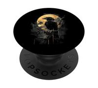 Raven Rat Moon Men Black Gothic Women Black Crow PopSockets Adhesive PopGrip