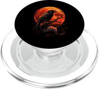 Raven Rat Moon Men Black Gothic Women Black Crow PopSockets PopGrip for MagSafe