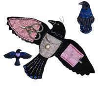 Raven’s Keepsake - G/uardian of Stitches, Storage Sewing Case with Hidden Compartment, Sewing Organizer for Needles, Threads & Tiny Treasures, Unique Room Decor Gift