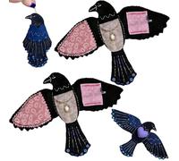 Raven’s Keepsake, Guardian of Stitches, Handmade Felt Sewing Kit Organizer with Scissor Pocket, Portable Needle & Thread Storage Box for Embroidery, Needle Book Gifts for Craft Lover Mom Women