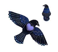 Raven’S Keepsake - Guardian of Stitches, Luna The Crow Sewing Case, Gothic Sewing Accessories for Threads Needles Scissors, Portable Sewings Organizer Bag, Gift for Sewers and Quilters (Blue)