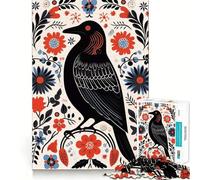 Raven Scandinavian Folk 1000-piece Puzzle for Teenagers Mind Exercise Toy Mind Calm Design Assembly Cherished Gift (38x52cm)