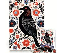 Raven Scandinavian Folk 1000-piece Puzzle for Teenagers Mind Exercise Toy Mind Calm Design Assembly Cherished Gift (38x52cm)