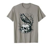 Raven sitting on skull Odin's Raven Northman Valhalla Norse T-Shirt