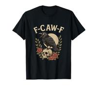 Raven Skull Floral Art for Nature Lovers T-Shirt