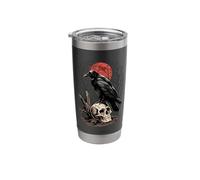 Raven, Skull, Moon | Gothic & Black Crow Stainless Steel Insulated Tumbler