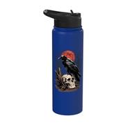 Raven, Skull, Moon | Gothic & Black Crow Stainless Steel Insulated Water Bottle