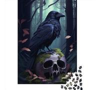Raven Skull Puzzles for Adults 1000 Piece Puzzle for Teenager Age 12 Years Up Christmas Eve Gifts 1000pcs (75x50cm)