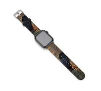 Raven Stand on Stone Fence Silicone Smartwatch Replacement Bands Compatible with IWatch Wristbands Strap