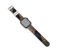 Raven Stand on Stone Fence Silicone Smartwatch Replacement Bands Compatible with IWatch Wristbands Strap