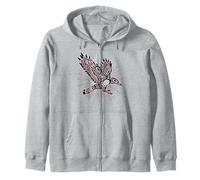 Raven & Sun Native American Indian Tribal Pacific Northwest Zip Hoodie