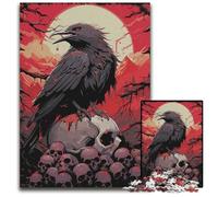 Raven The Guardian 1000 Pieces Puzzles for Adults Wooden Puzzles for MotherS Day Birthdays Christmas 1000 PCS(75x50cm)
