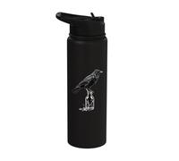 Raven Thorn Heart Gothic Romance hattered Glass Aesthetic Stainless Steel Insulated Water Bottle