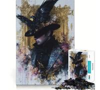Raven ﹨u Gentleman Jigsaw Puzzle 1000 Piece for Adults Mind Game Toy Peaceful Fun Neat Cut Art Collection Piece (38x26cm)