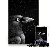 Raven Under Night Sky Jigsaw Puzzles for Adults1000 Piece Brain Teaser Home Leisure Image Assembly Birthday Gift (38x52cm)