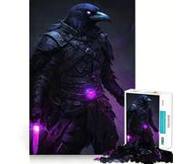 Raven Warrior with Magic Daggers Jigsaw Puzzles 1000 Pieces for Teenagers Logic Game Warm Time Precise Cut Art Collection Piece (38x52cm)