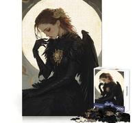 Raven Winged Woman 1000 Piece Jigsaw Puzzle for Teenagers Fine Logic Toy Relaxing Fun Neat Edge Wall Art Decor (50x75cm)