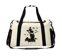 Raven Witch Halloween Fashion Duffle Bag for Travel Lightweight Weekender Gym Bag Carry On Overnight Pouch