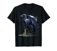 Raven With an Umbrella in the Rain Crow Lovers T-Shirt