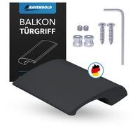 RAVENBOLD Aluminium Balcony Door Handle, Pull Handle for Outdoor Use, Dark Grey (RAL 7016)
