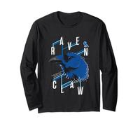Ravenclaw Blue Raven Head Design Long Sleeve T-Shirt