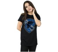 Ravenclaw Crest Flat Cotton Boyfriend T-Shirt Harry Potter Black XL