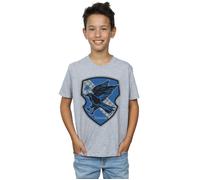 Harry Potter Boys Ravenclaw Crest Flat T-Shirt Sport Grey 7-8 Years
