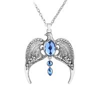 Ravenclaw Lost Diadem Tiara Crown You know who Eagle crown Blue Crystal Crown Pendant Magic School Necklace Movie Jewelry Gift Streetwear Accessory for Men Women Casual Gift