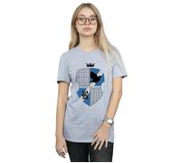Ravenclaw Shield Cotton Boyfriend T-Shirt Harry Potter Grey M