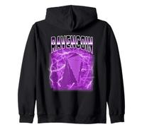 Ravencoin Purple Bootleg Retro Lightning Crypto Mining RVN Zip Hoodie
