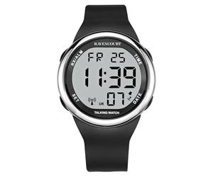 Ravencourt Living Radio Controlled Digital Talking Watch ¦ Easy To Use ¦ High Contrast Digital Display ¦ Speaks in a British Accent ¦ For The Blind Or Visually Impaired