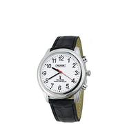 Ravencourt Living Talking Watch, for The Blind and Visually Impaired, Radio-Controlled for Ease and Accuracy, English Voice, Leather Strap, Large