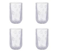 Ravenhead Daisy Tumbler 450ml Glass Set of 4 | Recycled Drinking Glass with Embossed Daisy Design | Dishwasher Safe Juice & Cocktail Glass | Elegant Everyday Glassware