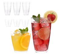 Ravenhead Essentials Swirl Tumbler Glasses Set of 8 - Tall Hiball Glasses 280 ml and Mixer Glasses 300 ml Glassware Set for Water Beverages Beer Cocktails