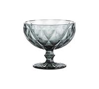 Set of 2 Gemstone Footed Sundae Dishes in Smoke Grey