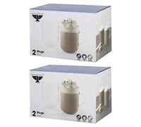 Ravenhead Glass Mugs Set of 2 Pieces Home Kitchen Table Drinkware 31cl Clear (Pack of 2)