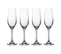 Ravenhead Kings Set of 4 Champagne Flutes 200ml | Elegant 20cl Flute Glass Set for Celebrations, Dining & Entertaining, Durable & Dishwasher Safe