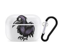 Ravens AirPods Pro 2 Case Cover, Shockproof Hard Shell Protective Case for Women Men, Compatible with Airpod Pro Case 2nd/1st Generation with Keychain-White