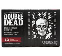 Raven's Brew Coffee K-Cup Compatible High Caffeine Single Serving Capsules - Double Dead 12ct