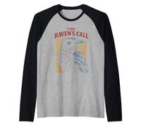 Raven's Call Creepy Night Women's Crow Raglan Baseball Tee