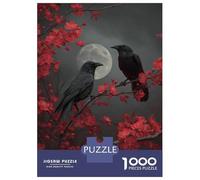 Ravens Full Moon 1000 Piece Jigsaw Puzzle Paper for Adults Night View Puzzle Game for Family Relax Decor 38x26cm/1000pcs