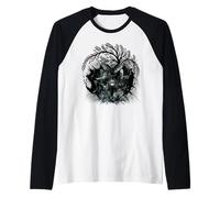 Ravens Girls Fairy Tale Figurine Crows Birds Children Raglan Baseball Tee